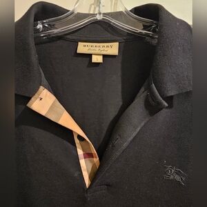 BURBERRY  Black Polo Shirt Men's Large